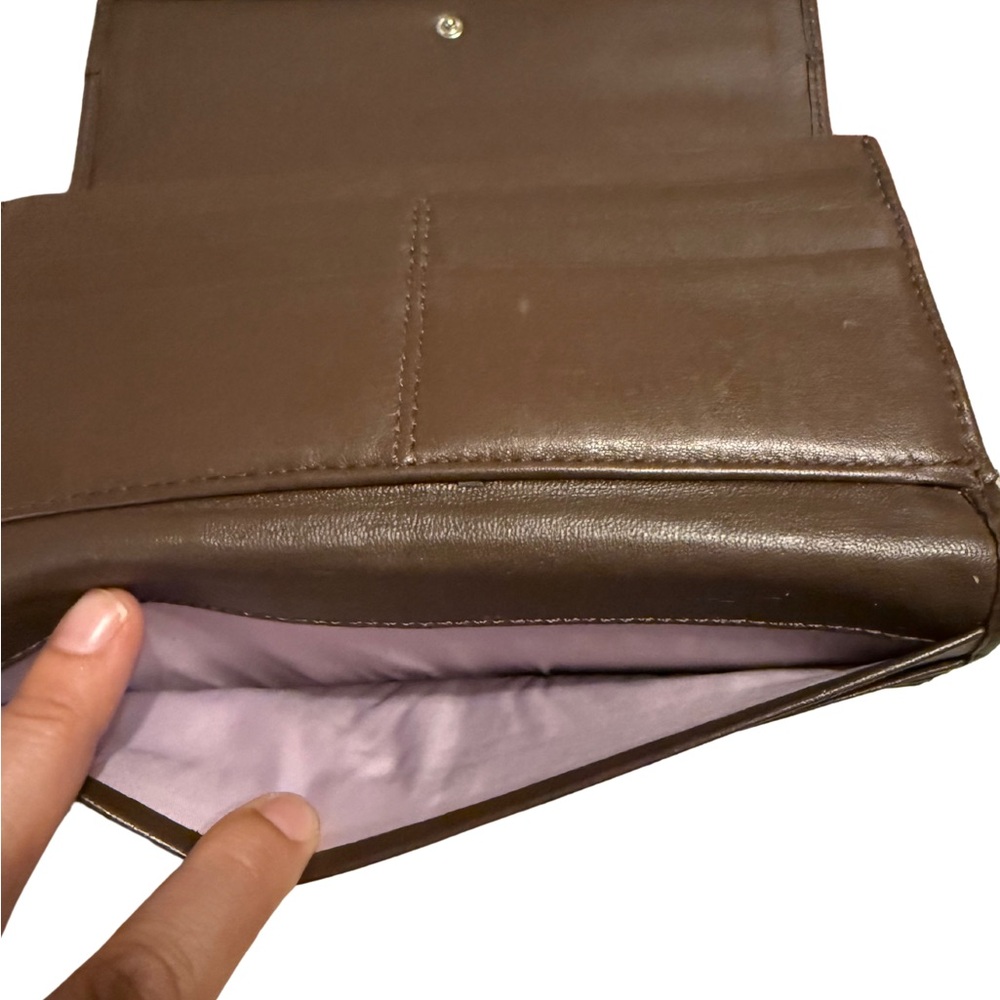 Coach Brown Leather Continental Wallet - Picture 5 of 8